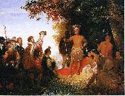 John Gadsby Chapman The Coronation of Powhatan painting